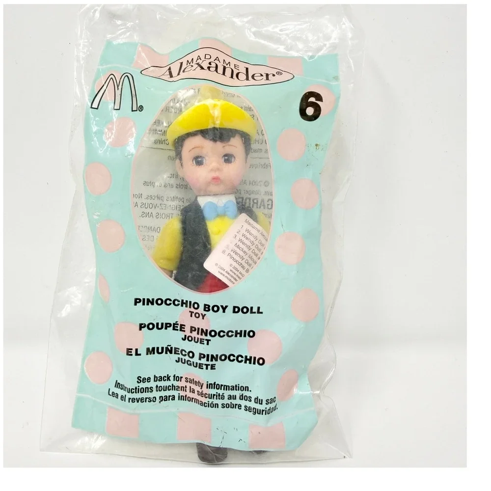 Madame Alexander Disney Pinocchio Boy Doll #6 McDonald's Happy Meal Toy 2004 NIP